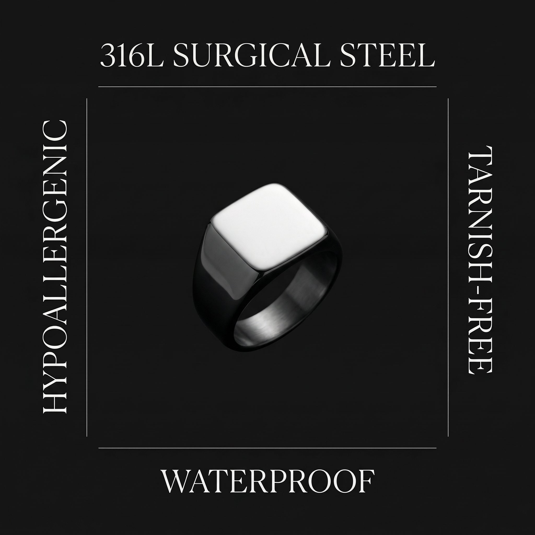 The Elyon Signet — Polished Steel